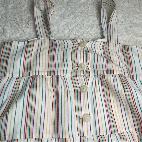 Madewell Rainbow Striped Midi-Dress with buttons - Picture 9 of 12